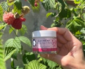 crème visage peaux sèches rose de Damas framboisier